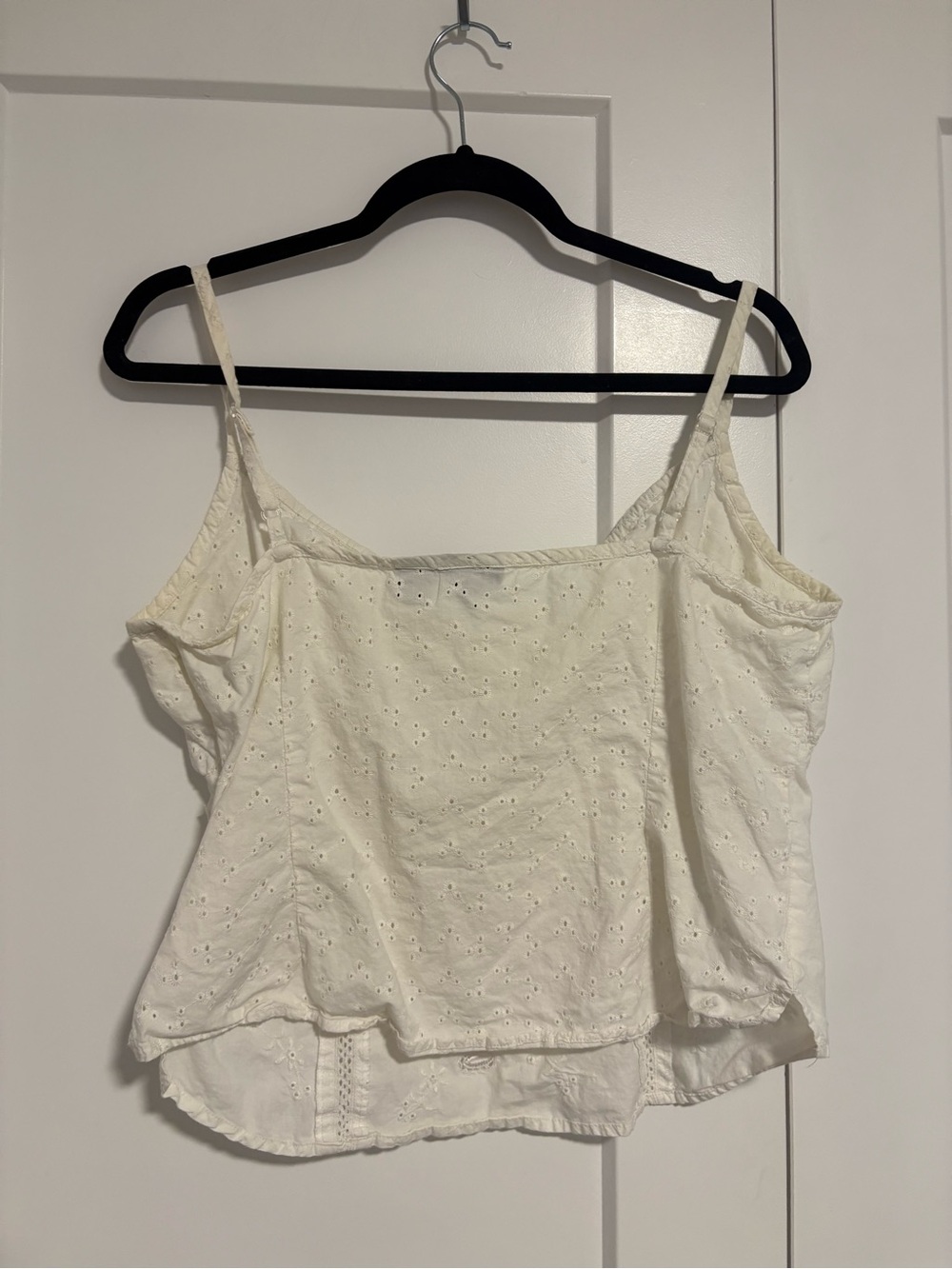 Y2K Nevada Eyelet Cotton Crop Top Sleeveless Summer Shirt Cami Plus Size 16 - Picture 6 of 9